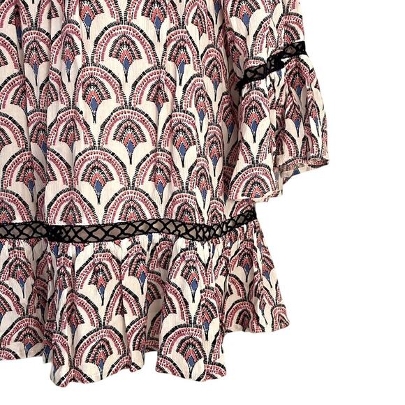 “Fever” Women's Ruffle Sleeve Boho Peasant Top Poet Blouse | Size M - Picture 5 of 9